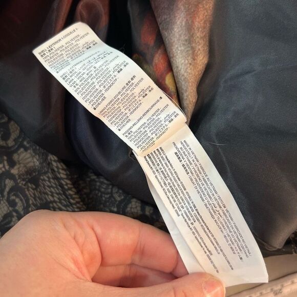 Desigual Badajoz lace print beaded embroidered puffer coat size 38 or US small - Picture 14 of 15